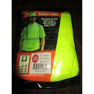 Forester Men's Class 2 High Visibility Yellow Short Sleeve Safety T-Shirt 2XL